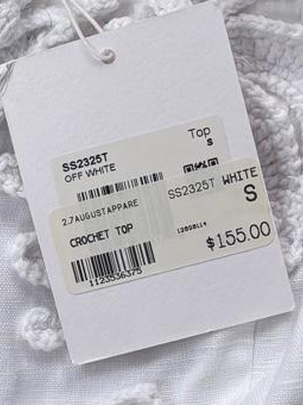NWT Endless Rose White Crochet Floral Appliqué Strapless Crop Top Size Small - Picture 5 of 9